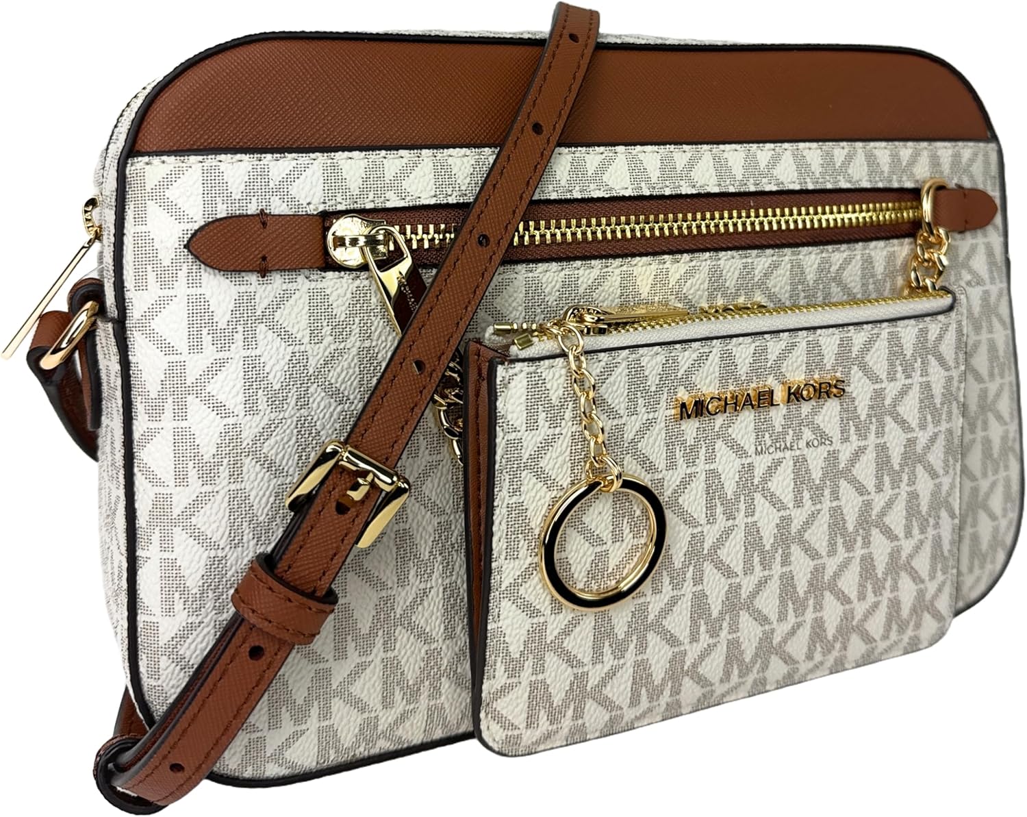 Michael Kors Jet Set Large Logo Crossbody Bag With Matching Logo Coin Pouch - Image 3