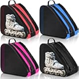 CHENGU 4 Pack Roller Skate Bag Large Capacity Breathable Ice Skate Bag with Adjustable Shoulder Strap Figure Accessories for Boys Girls Adults