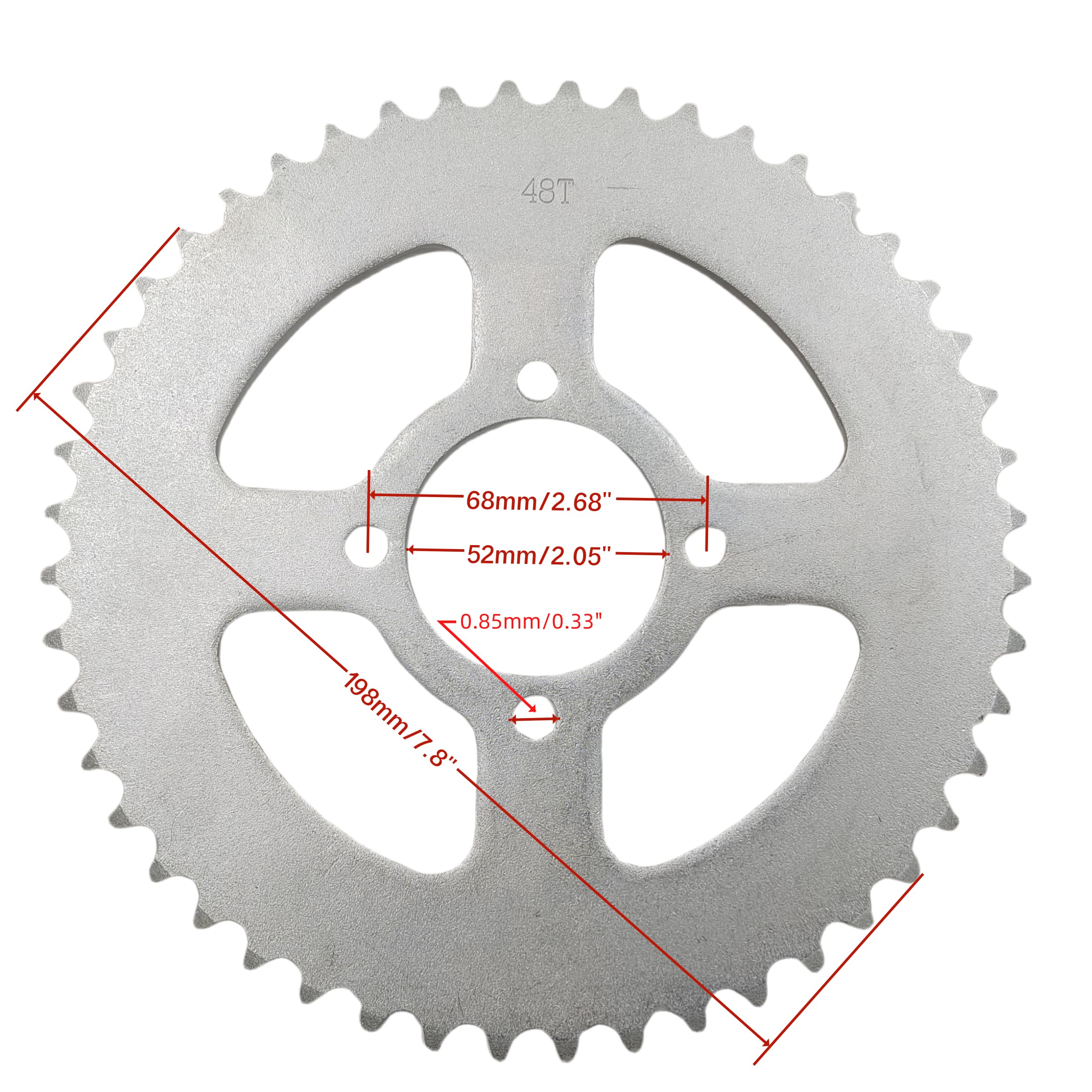 Amazon.com: ZTDZZH 48 Tooth Rear Chain Sprocket ID 52mm for 420