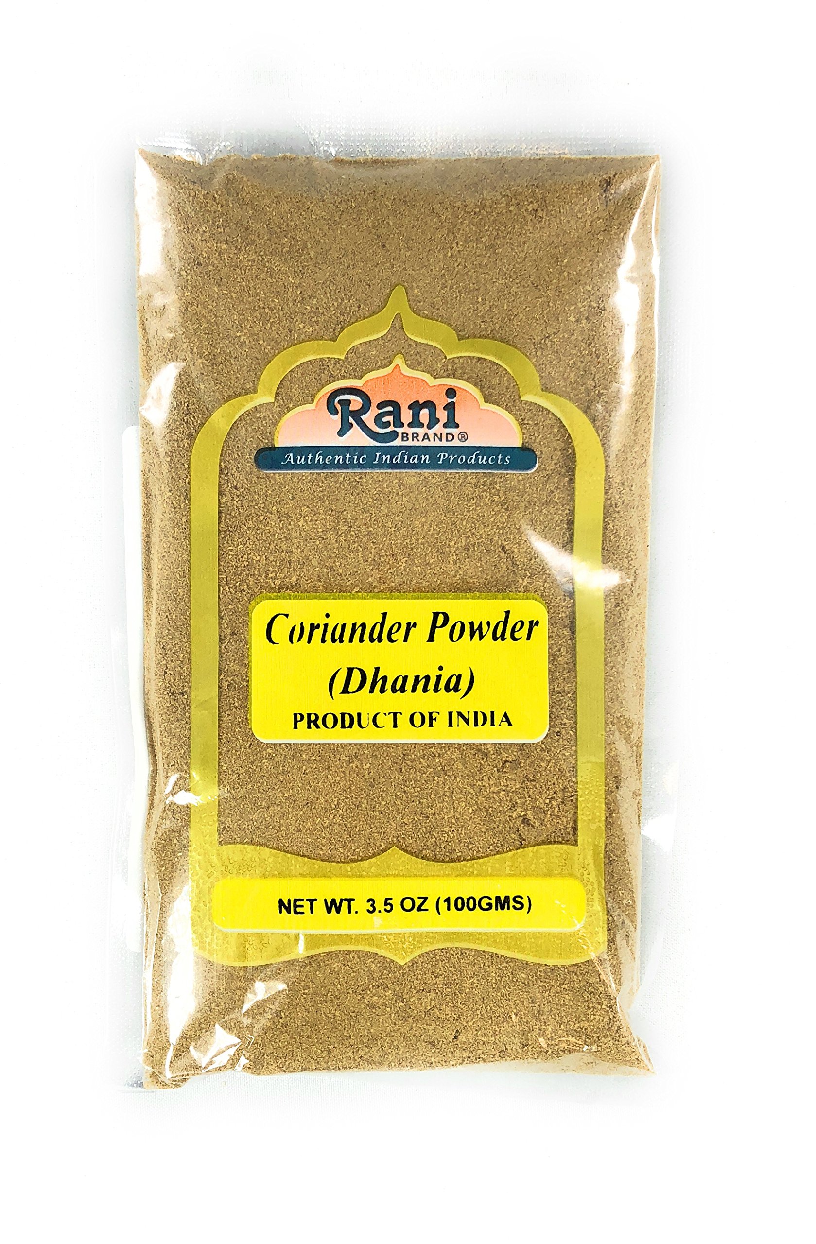 Rani Coriander Ground Powder (Indian Dhania) Spice 3.5oz (100g) ~ All Natural | Salt-Free | Vegan | No Colors | Gluten Friendly | NON-GMO | Kosher | Indian Origin