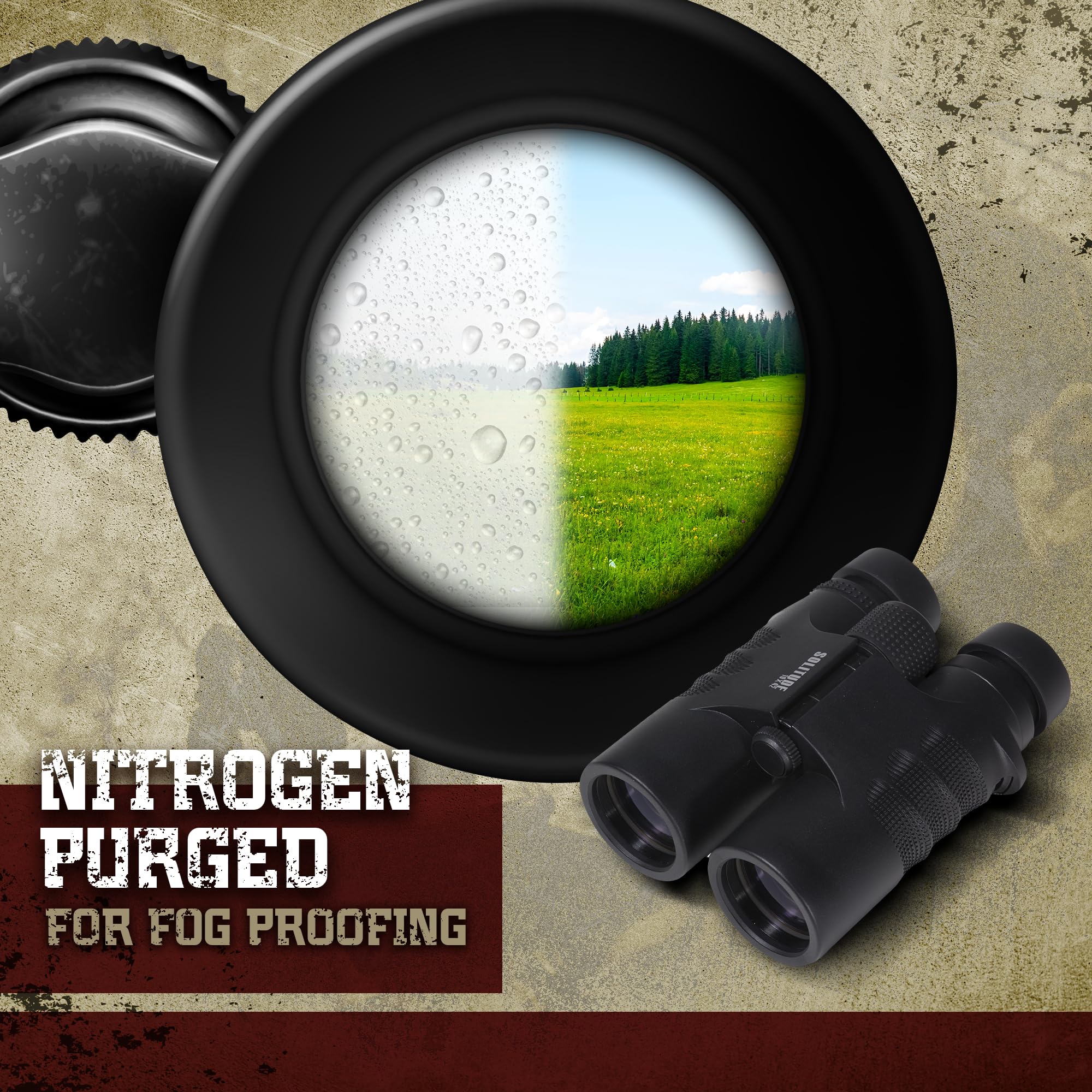 Sightmark Solitude 10x42 Fernglas – Mit Bak-4 Dachprismen, Wasserdicht & Beschlagfrei, Für Naturbeobachtung