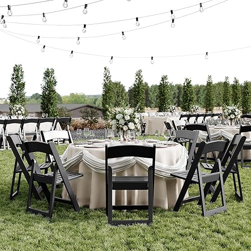 Miniatura 2 de Flash Furniture Hercules - Silla plegable comercial para interiores y exteriores, aspecto de madera, resistente a la intemperie, diseño ligero, uso