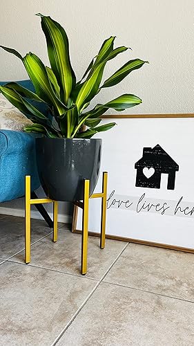 Miniatura 4 de Soporte para plantas de 10, 11, 12, 13, 14 pulgadas, soporte de metal ajustable, soportes modernos de mediados de siglo para plantas de interior,