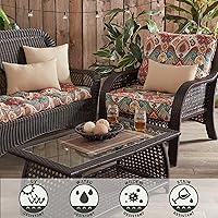 Vista 133 de Greendale Home Fashions 2-Piece Outdoor Deep Seat Cushion Set, Steel Blue Stripe