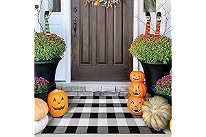 IOHOUZE Buffalo Plaid Check Doormat: Perfect Plaid for Your Porch