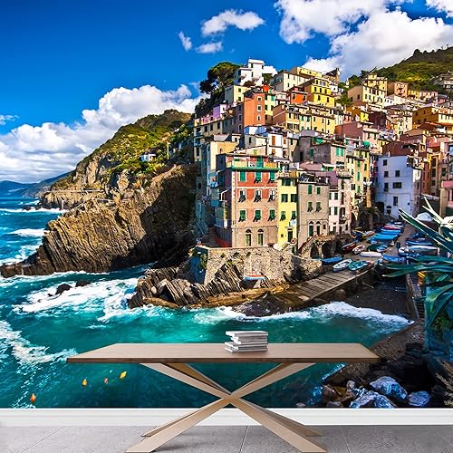 Miniatura 3 de wall26 - Riomaggiore, un pueblo de pescadores en Cinque Terre, Italia - Mural removible  Papel pintado autoadhesivo grande - 100x144 pulgadas