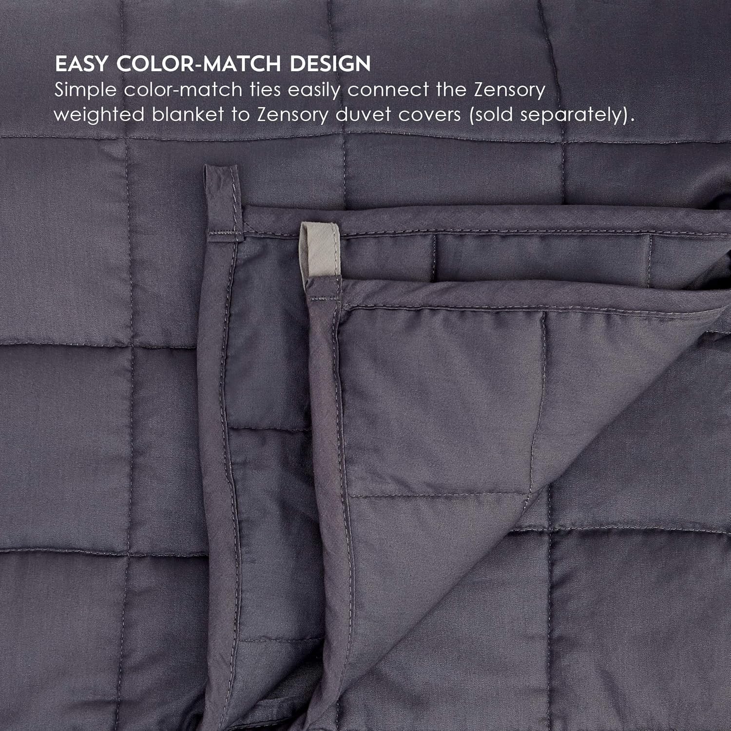 PureCare Zensory 15 lb. Weighted Blanket, Hypoallergenic Glass Beads & Mini Pocket Construction, 48" X 72" (PCZWB15)