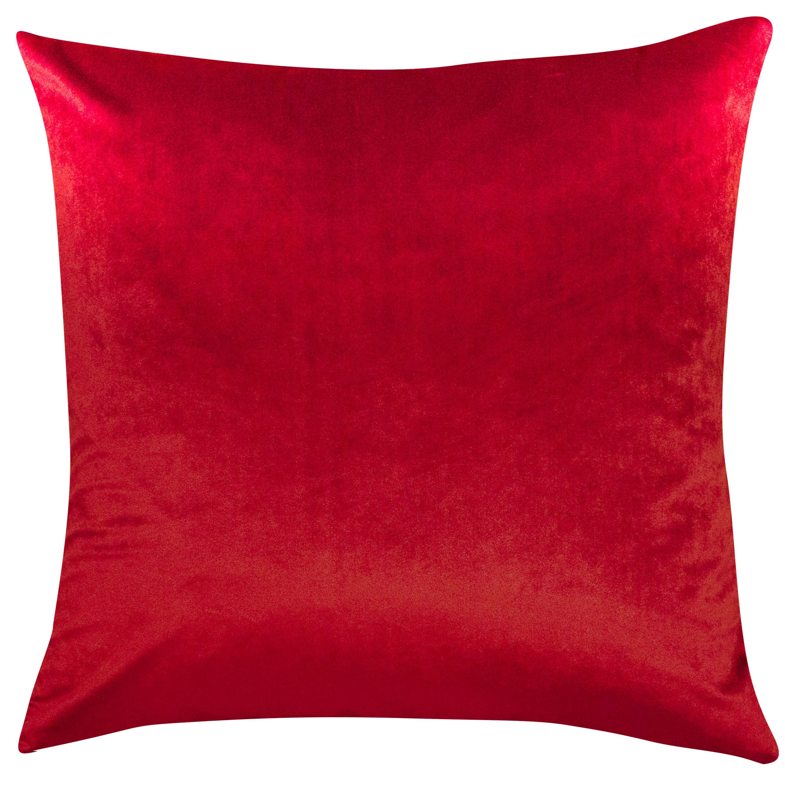 Linen Loft Bella Plain Velvet Extra-Large Cushion Cover. Red Supersoft Velvet Chenille. Modern and On-trend Home Accessory. 23x23 XLSquare Cushion Cover Only.