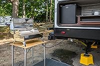 Vista 13 de Camco Mesa de camping plegable de bambú con patas de aluminio, parte superior de bambú natural mide 25 ½ x 19 ¾ pulgadas y soporta hasta 85 libras