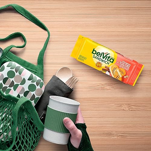 Miniatura 10 de Belvita - Sandwiches de galletas para desayuno, con canela y sabor a crema de vainilla, vainilla, canela, 30 unidades