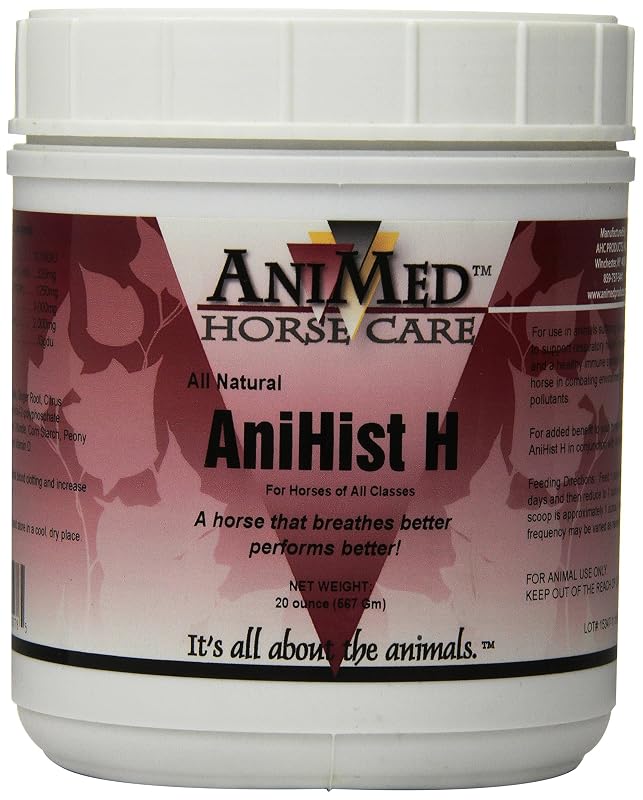 Suplemento em Pó para Cavalos AniMed Anihist-H com Gengibre, 567 g