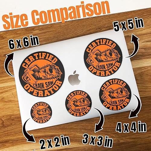 Miniatura 5 de (3 unidades) Certificado Operador de Sierra de Cadena Divertidas Pegatinas de Casco de Soldadura de Motocicleta Calcomanías de Casco de Soldador