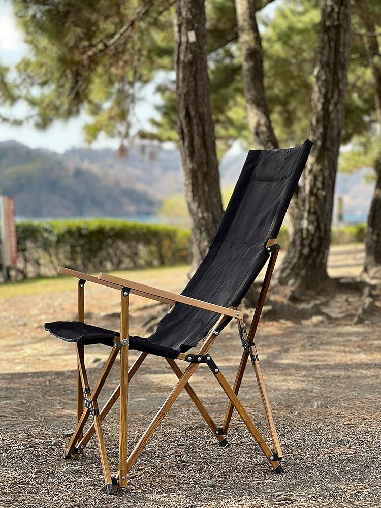 Amazon.co.jp: アウトドアチェア リラックスチェア 天然木