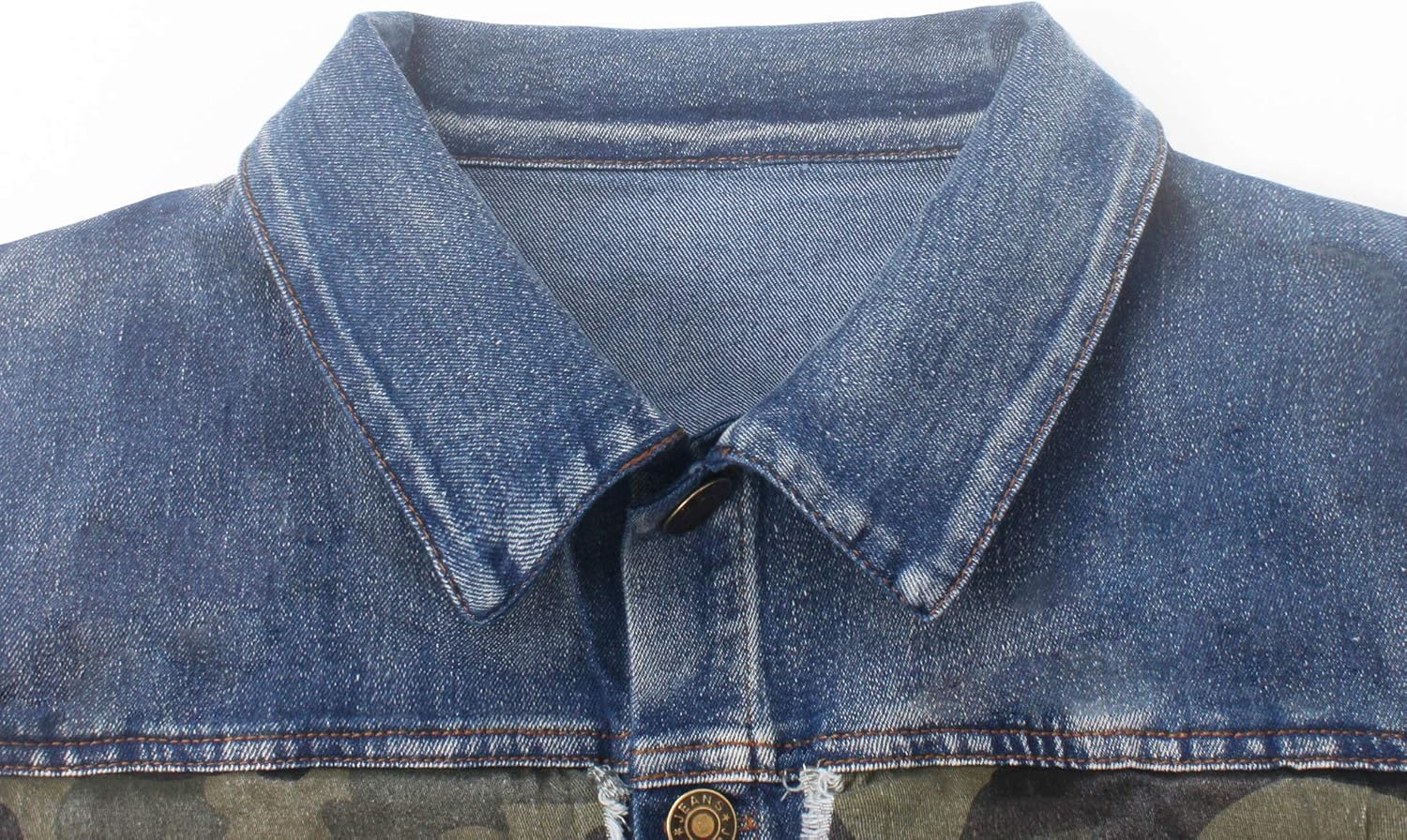 SeNight Women's Jean Jacket Long Sleeve Classic Distressed Fray Hem Tassels Denim Trucker Jackets - Image 5