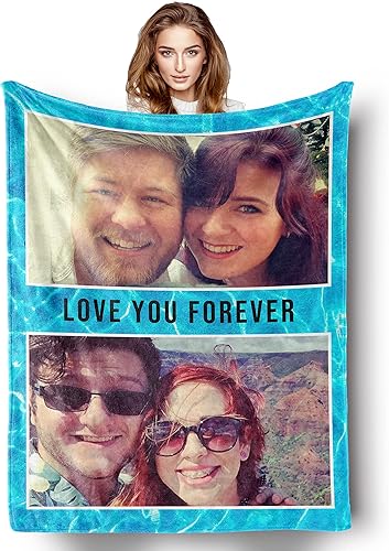 Miniatura 1 de Mantas personalizadas con fotos, manta personalizada de collage de fotos, suave, con mis propias fotos, regalos personalizados para Navidad,