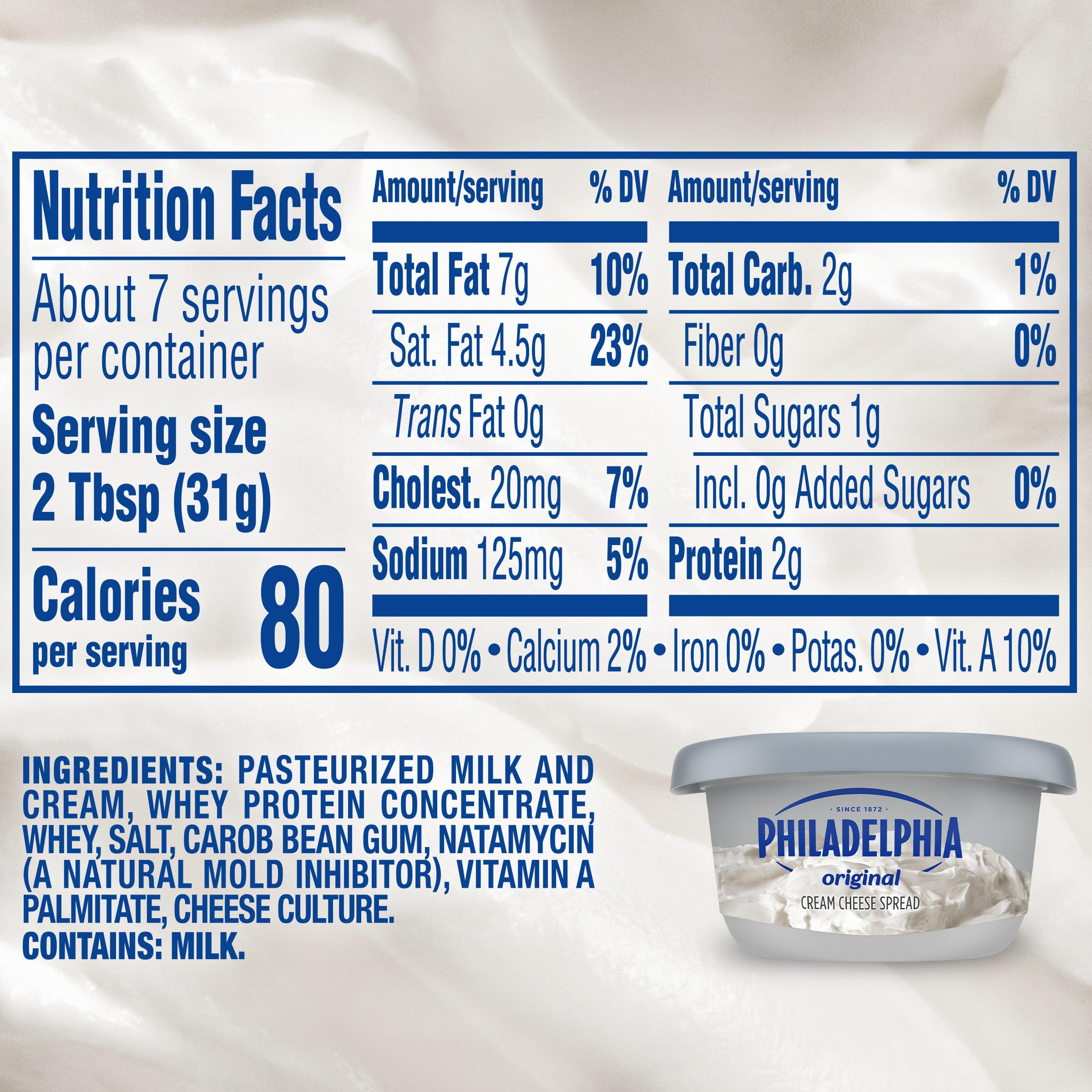 Philadelphia Cream Cheese Spread 1 Tub for Smooth Spreadable Mornings Original No Artificial Preservatives Flavors or Dyes 8 — view 2