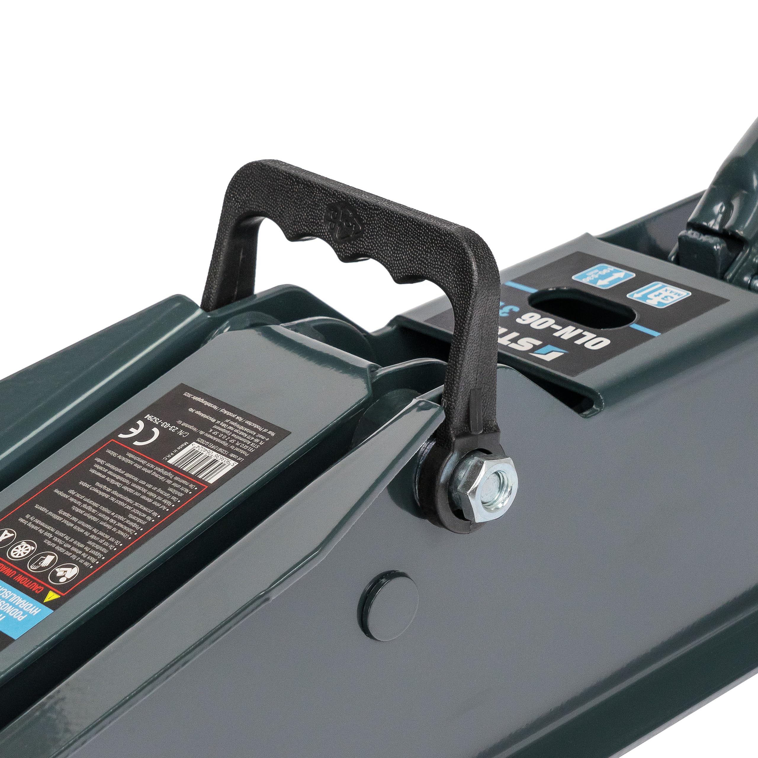 STIX Hydraulischer Wagenheber OLN-06 Rangierwagenheber 3 T | Hubhöhe 200–535 mm, 360° Rollen, 2x Gummiauflage, für SUV, Transporter, Geländewagen