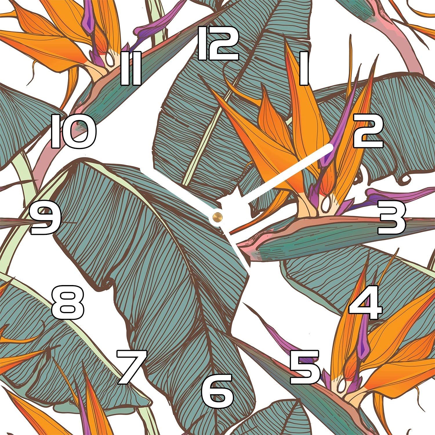 Horloge murale en verre Coloray 30x30 cm pour sublimer la décoration de votre salon ou cuisine