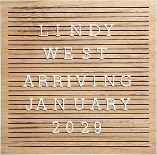 Pearhead Wooden Letterboard Set - Ideal Photo Sharing Prop for Baby Anno...