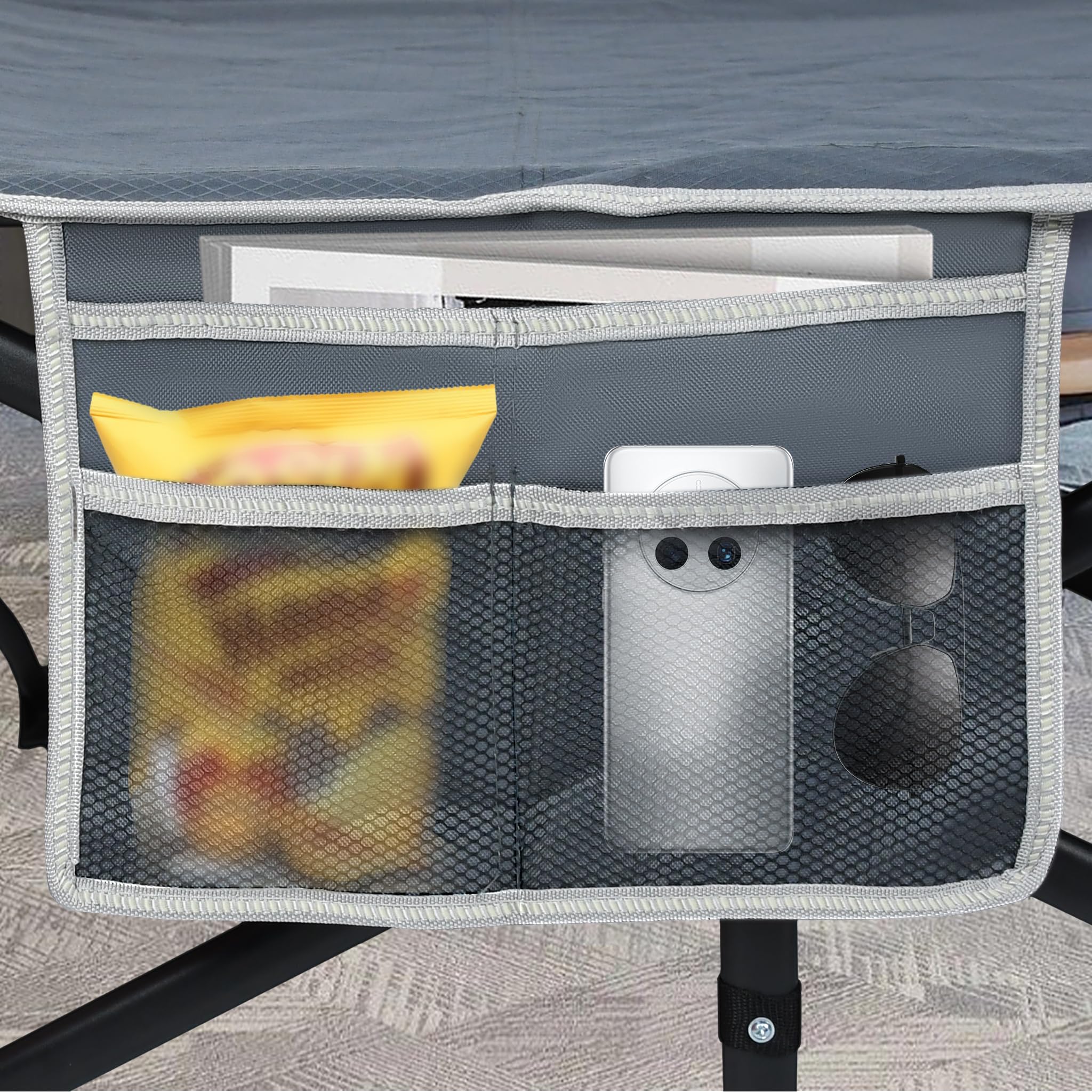 FIVMEN Lit de camp pliable avec sac de rangement, sac de transport, jusqu'à 250 kg, 190 x 62 x 38 cm, pour adultes, jardin, camping, voyage, extérieur et intérieur