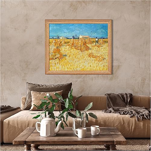 Miniatura 1202 de A&T ARTWORK The Starry Night de Vincent Van Gogh. Tamaño del marco: 36 x 30 pulgadas, tamaño de la imagen: 30 x 24 pulgadas, reproducciones clásicas