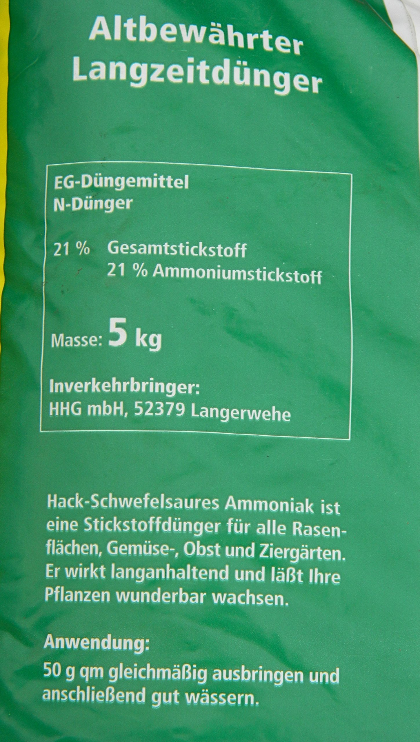 Hack Schwefelsaurer Ammoniak 5kg : Amazon.de: Garten