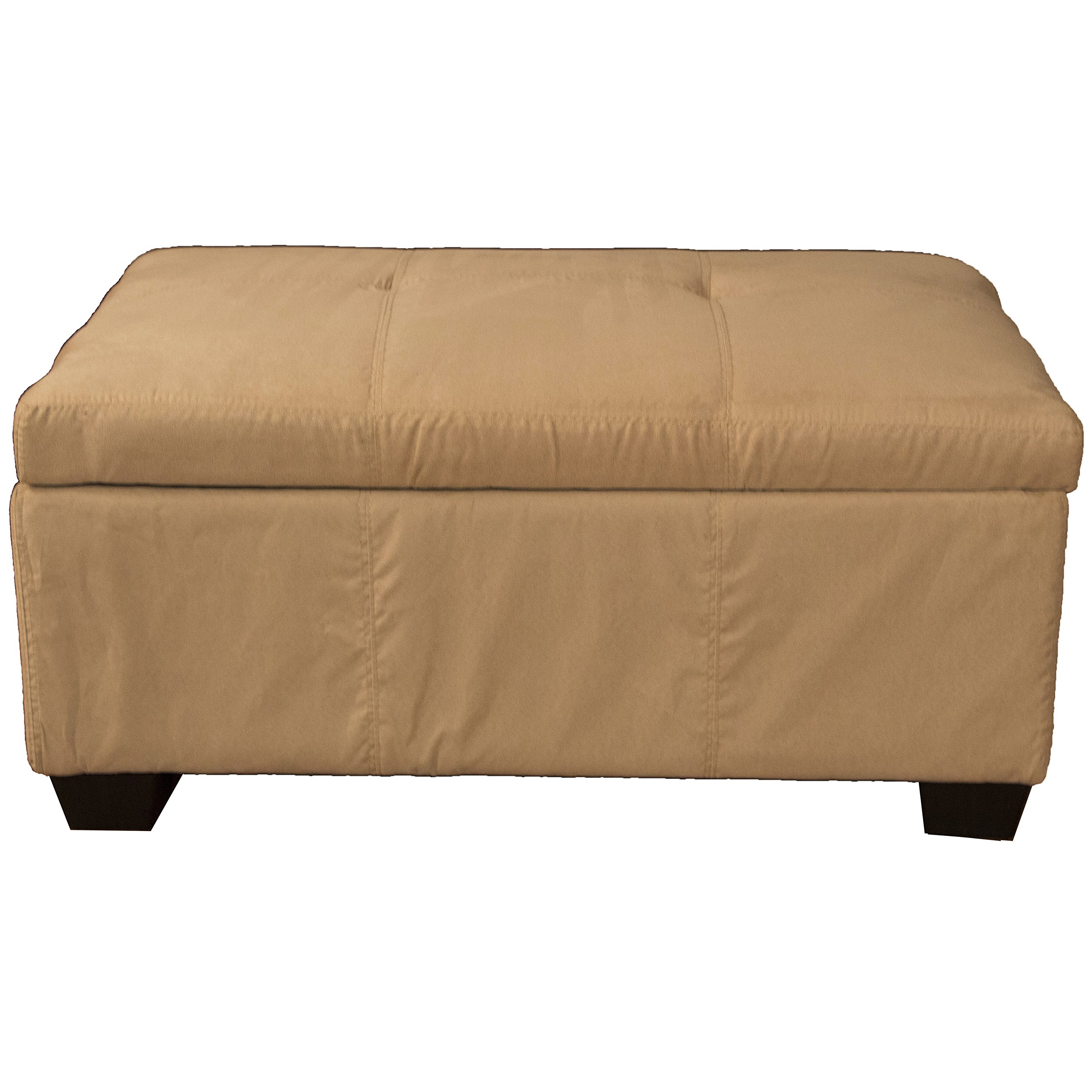 36" x 24" x 18" high Tufted Padded Hinged Storage Ottoman Bench