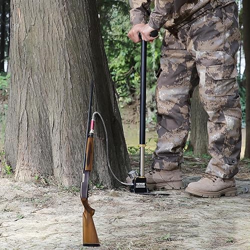 Miniatura 8 de VEVOR Bomba de mano de alta presión Bomba de estribo de pistola de aire de 3 etapas Bomba de estribo 4500PSI Bomba de estribo de llenado de rifle de