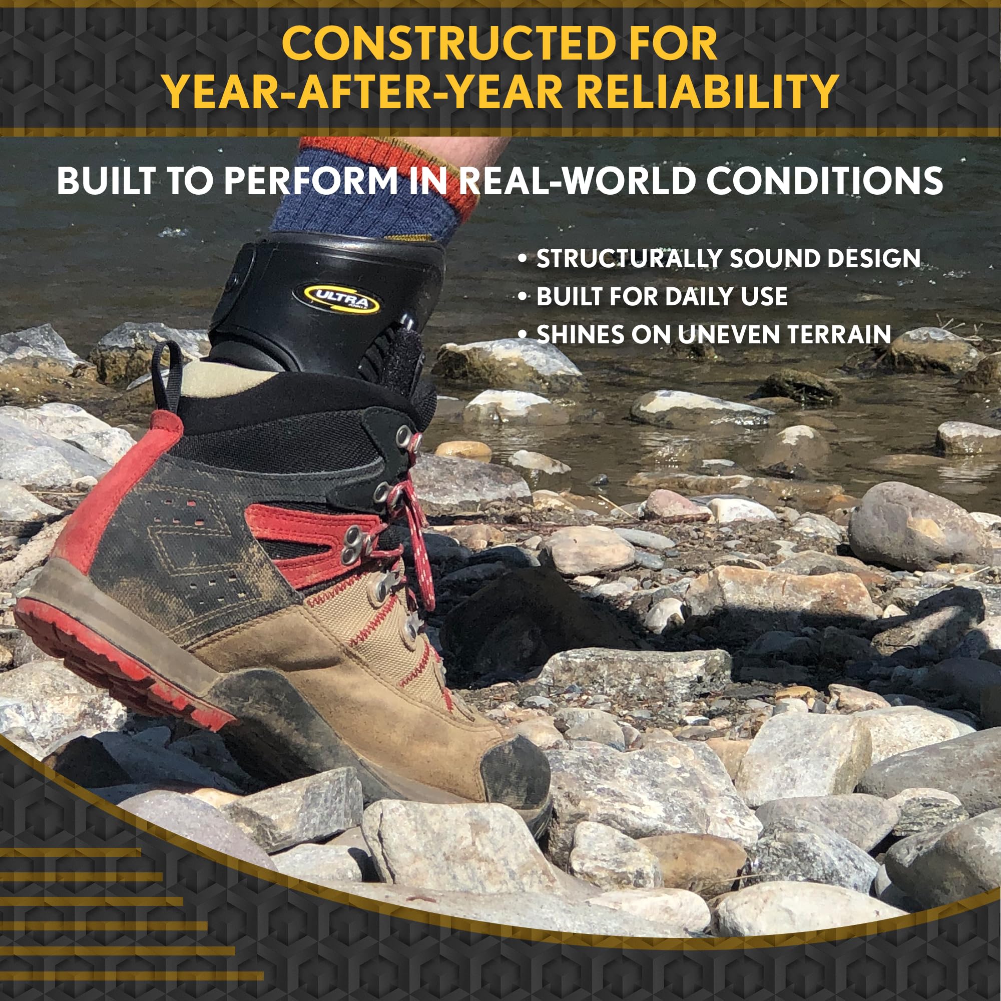 Ultra High-5 Rigid Ankle Brace Chronic Ankle Instability Boot Ready | Orthopedic Ankle Stabilizer Work Boots Hiking Boots Active Adults Daily Use Weak Ankles Rolling Ankles product thumbnail 8
