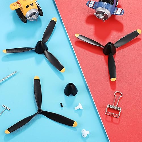 Miniatura 5 de Poen 3 juegos de hélice de avión RC de 3 palas de repuesto compatible con 761-12 control remoto avión Spitefire avión controlado por radio con