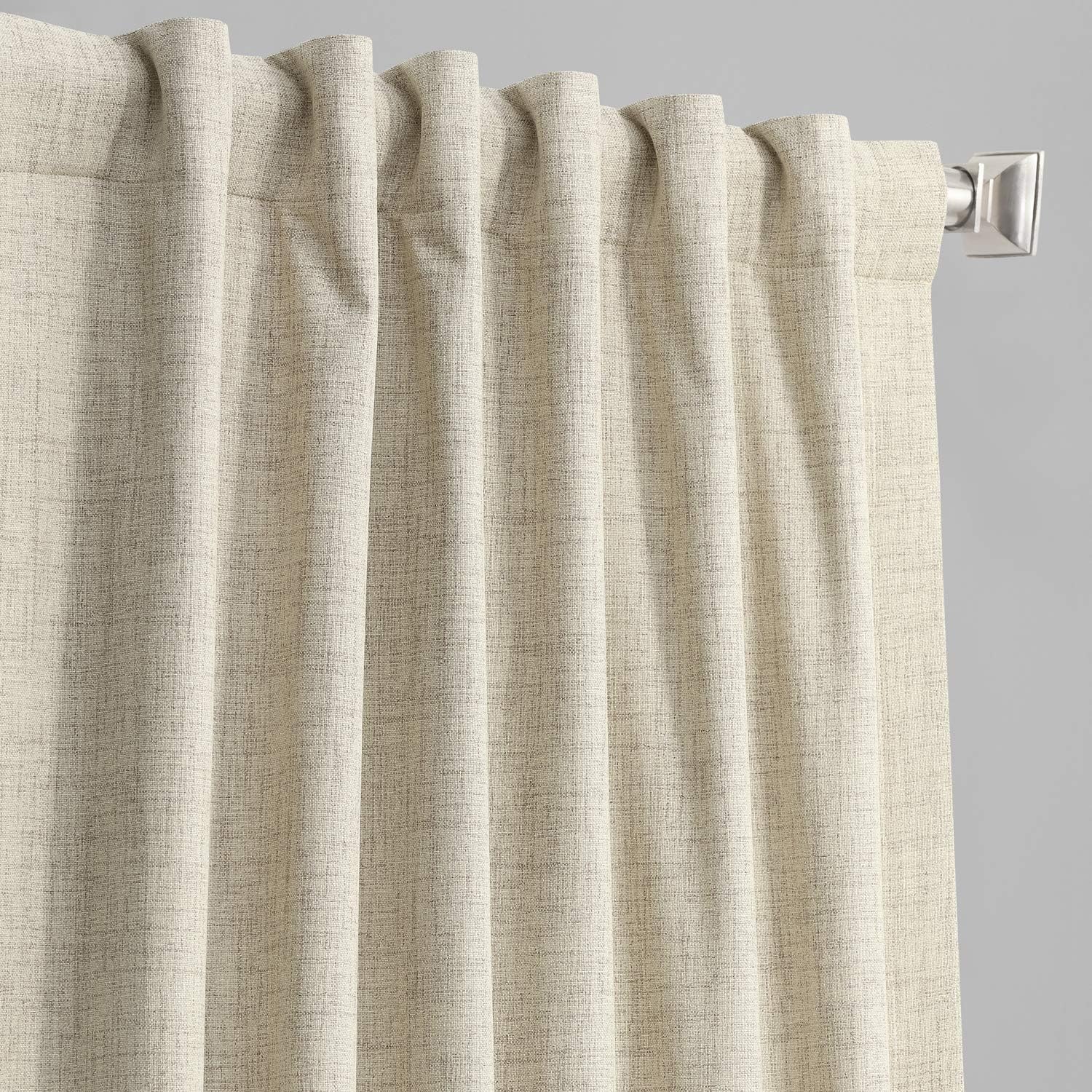 HPD Half Price Drapes Vintage Blackout Curtains for Bedroom - 108 Inches Long Thermal Cross Linen Weave Full Light Blocking 1 Panel Blackout Curtain, (50W x 108L), Toasted Tan