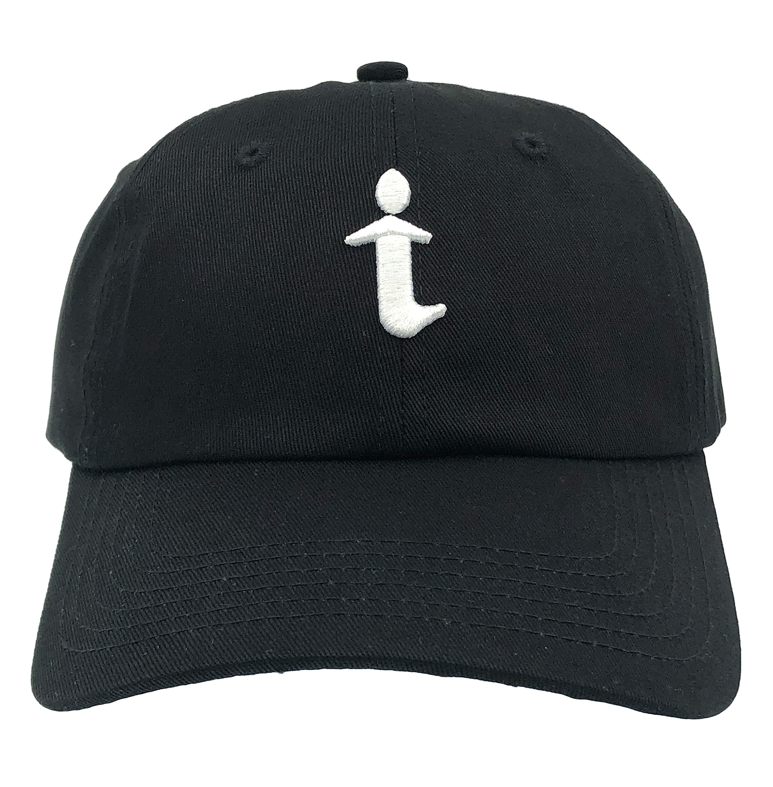 The Letter i Hat Dad Hat Baseball Cap Stereoscopic Embroidered Logo Adjustable (Black)