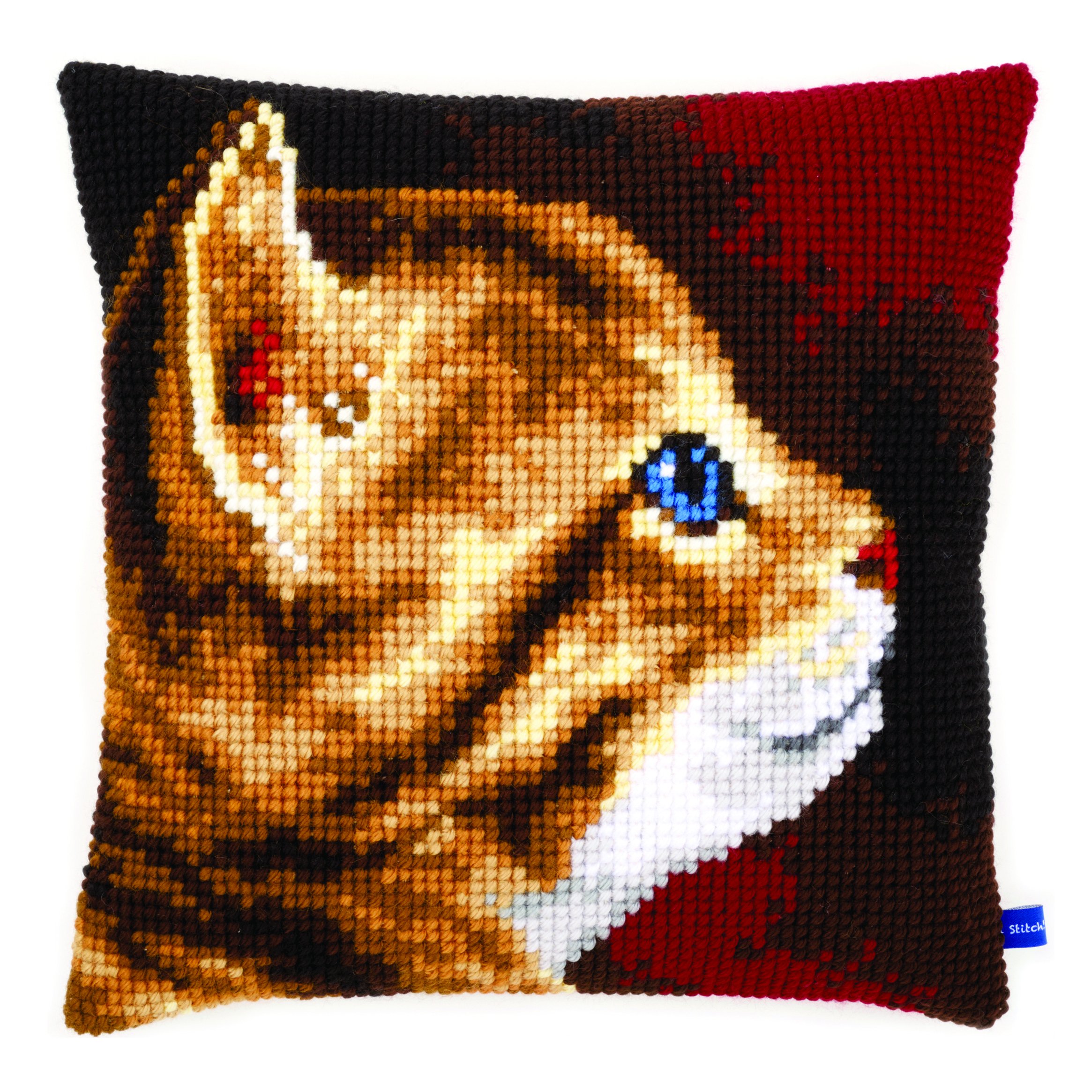 Vervaco Kreuzstichkissen-Stickpackung – Vorgezeichnet, Ca. 40x40 Cm, Mit Garn & Anleitung, Für Anfänger & Fortgeschrittene