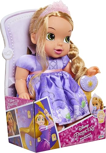 Miniatura 4 de Disney Princess Muñeca Rapunzel de lujo para bebé con chupete de juguete