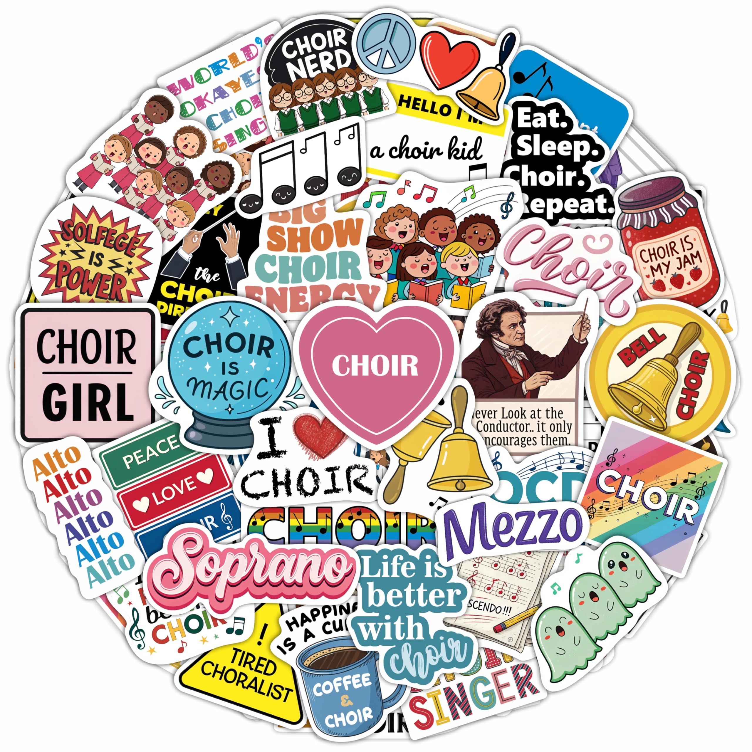 100Pcs Choir Stickers โ image 1