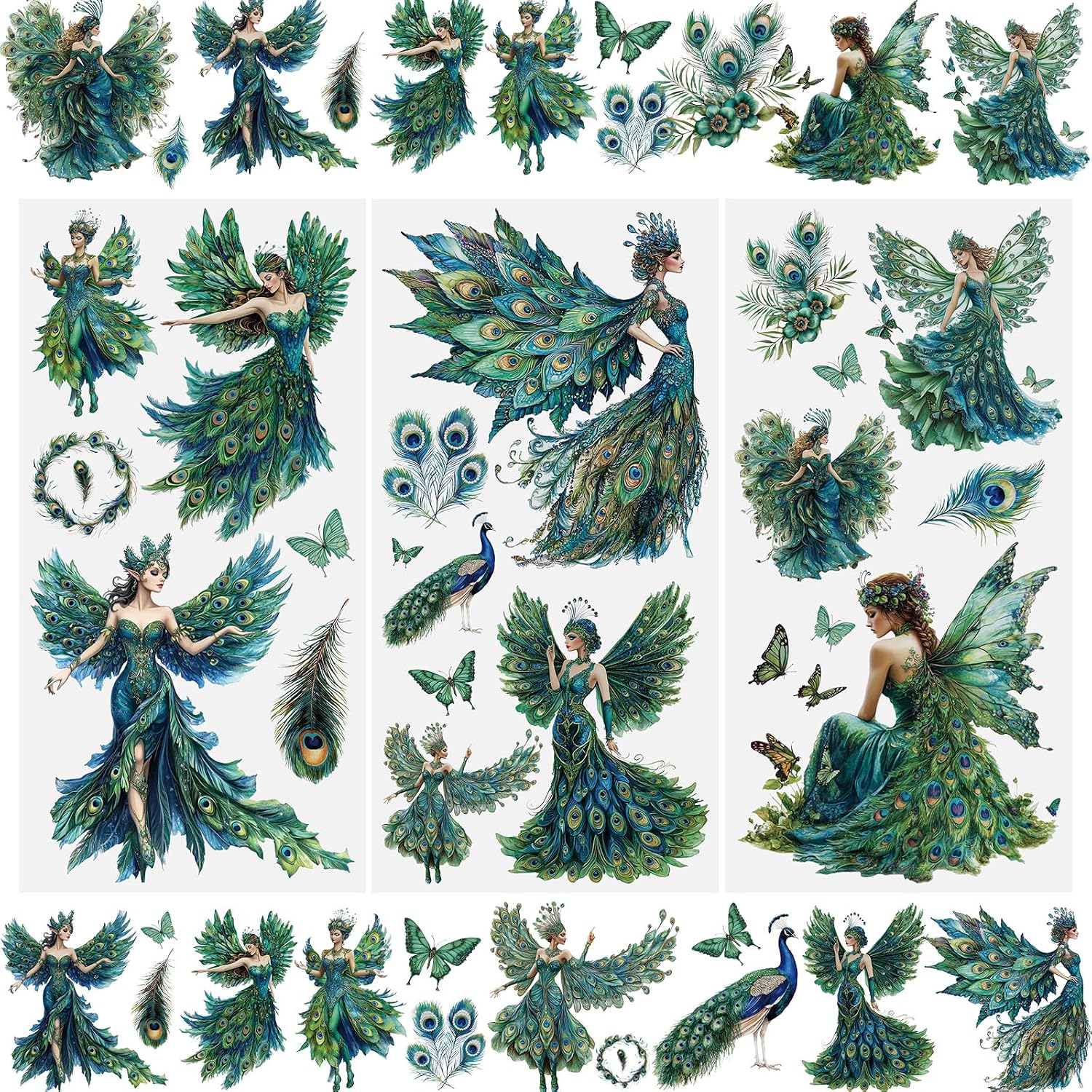 Amazon.com: WANDIC 3 Sheets Rub on Transfers Stickers for Furniture ...