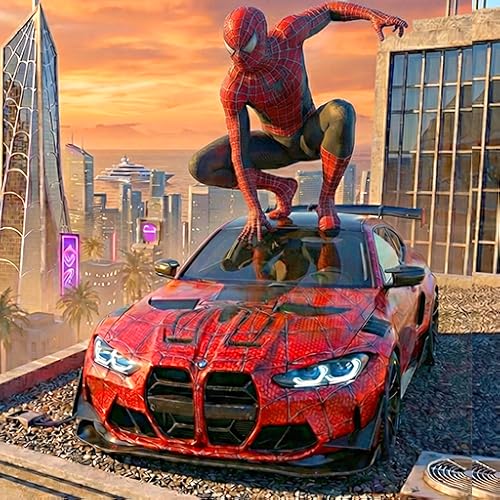 Drive Spider Car Transformation & Web Attack Game