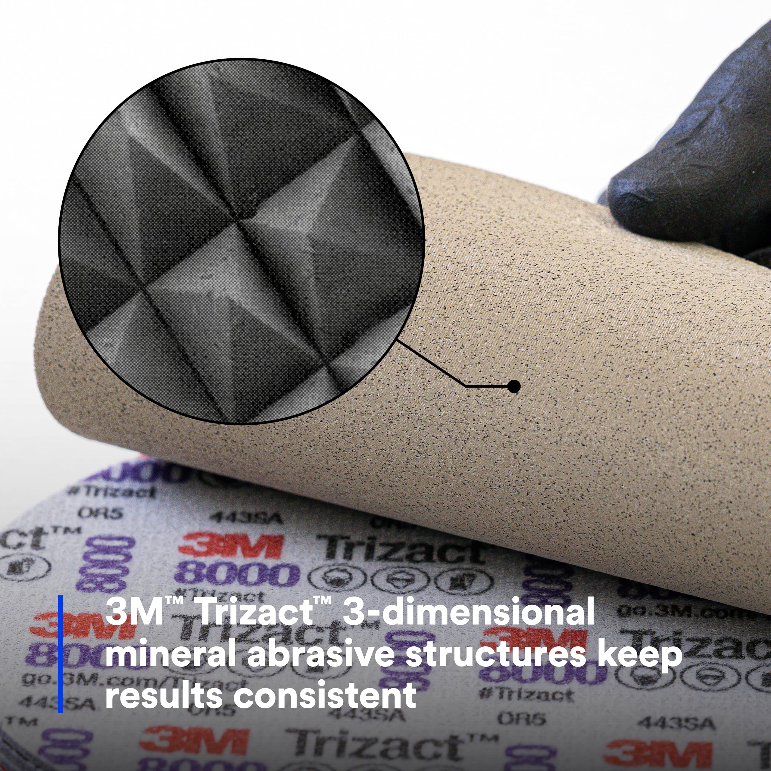 3M Disque en mousse Trizact Hookit 30806, 15,2 cm, grade 8000