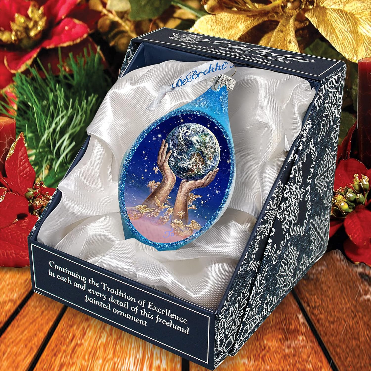 G.DeBrekht Weep of The World Coastal Glass Ornament by Josephine Wall - 757-405-JW