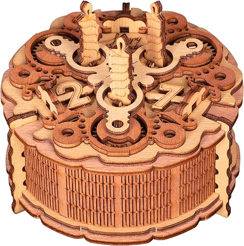 iDventure Caja de rompecabezas de pastel de cumpleaños – Caja de regalo 3D para adultos – Juego de rompecabezas con soporte para dinero – Escape