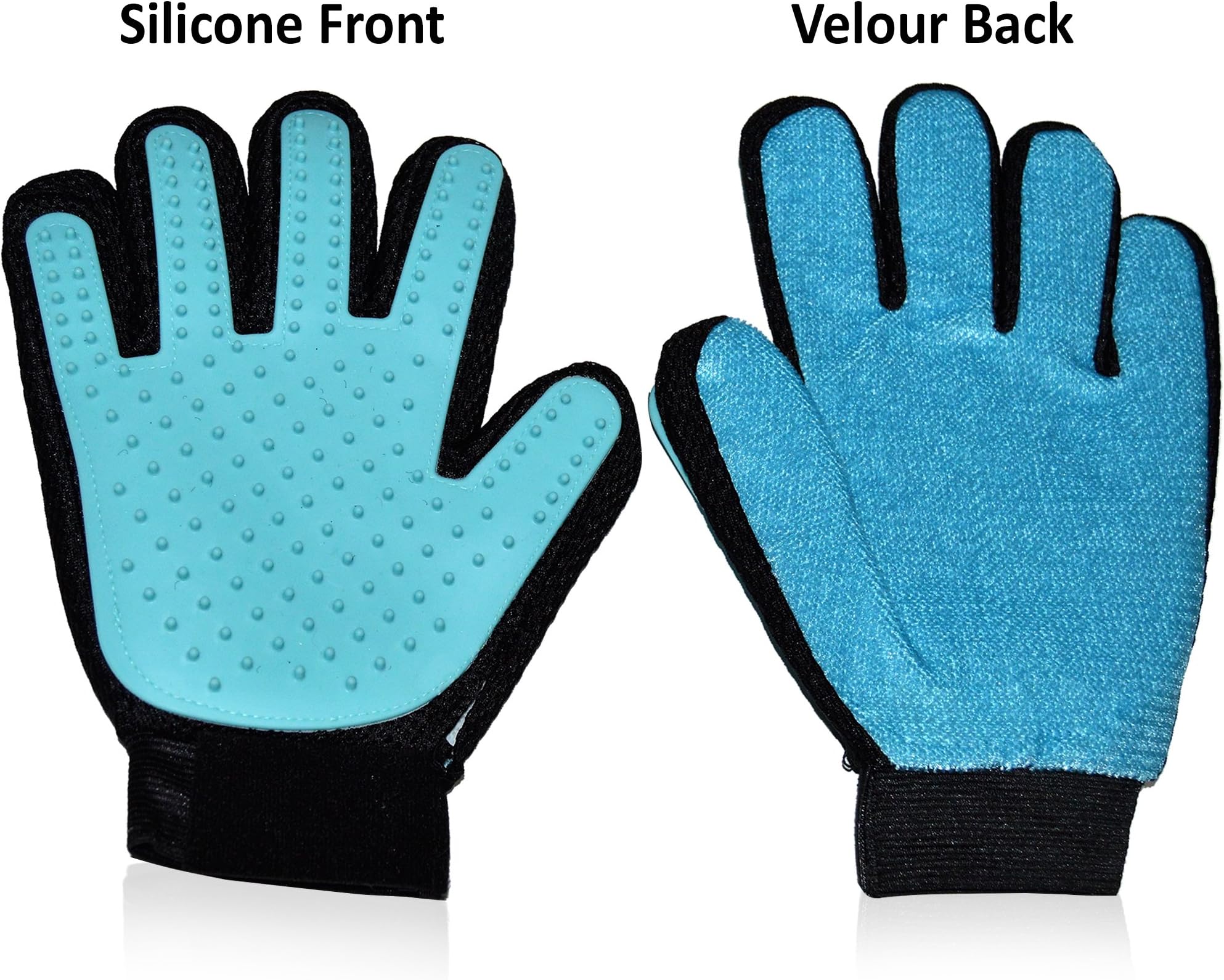 Back by Demand Pet Grooming Tools Deshedding Hair/Fur Remover - 2 in 1 Glove/Mitt, Furniture Carpet Pet Hair Remover – Gentle Pet Bath 5 Finger Massaging “Mitt”