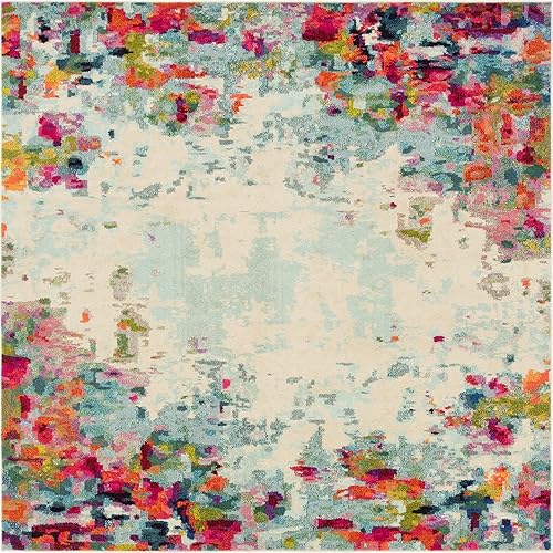 Miniatura 8 de Tapete Unique Loom colección Jardin para múltiples áreas, abstracta, vibrante, Polipropileno, Multicolor  naranja