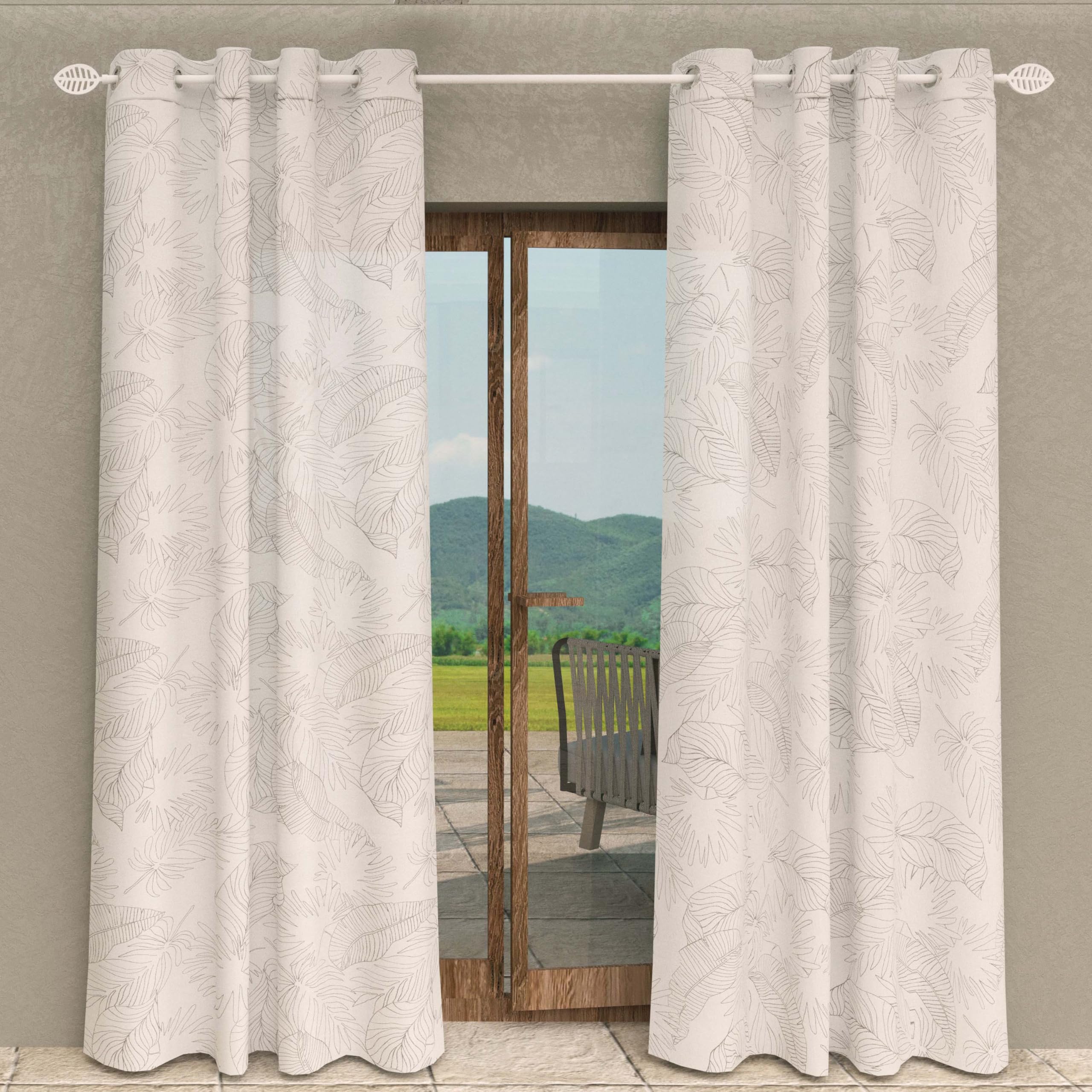 Paire De Rideaux Brise-bise 60x160 Cm - Jacquard Doré Et Argenté - Prêt à Accrocher - 100% Polyester