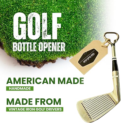 Miniatura 2 de Abridor de botellas de hierro reutilizable hecho en Estados Unidos, abridor de cerveza de golf premium, accesorios de cerveza de club de golf,