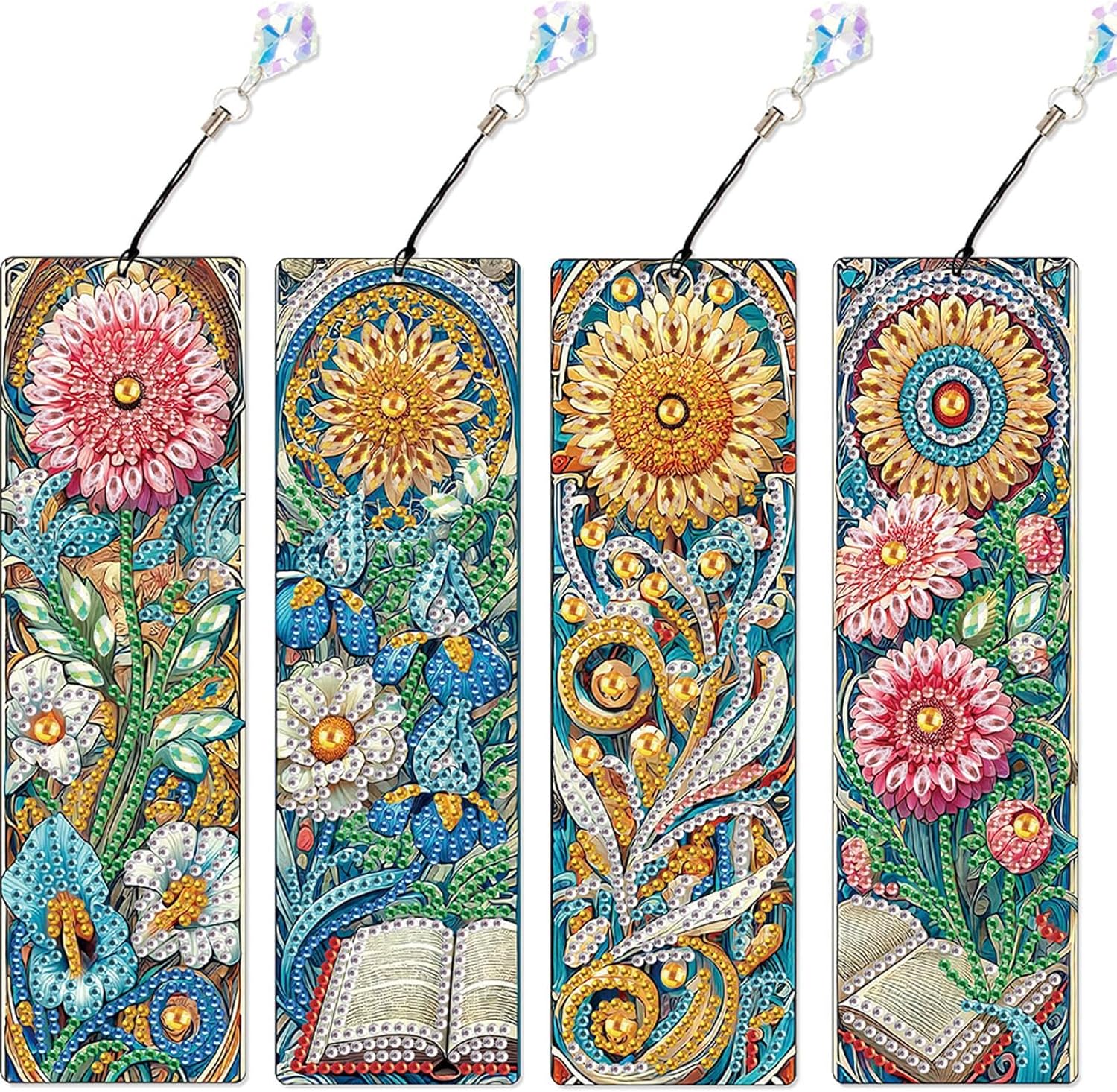 Diamond Art Bookmarks, 10Pcs Diamond Painting Bookmarks Kits for Women, DIY Diamond Art Kits for Adults Arts Craft - Horse