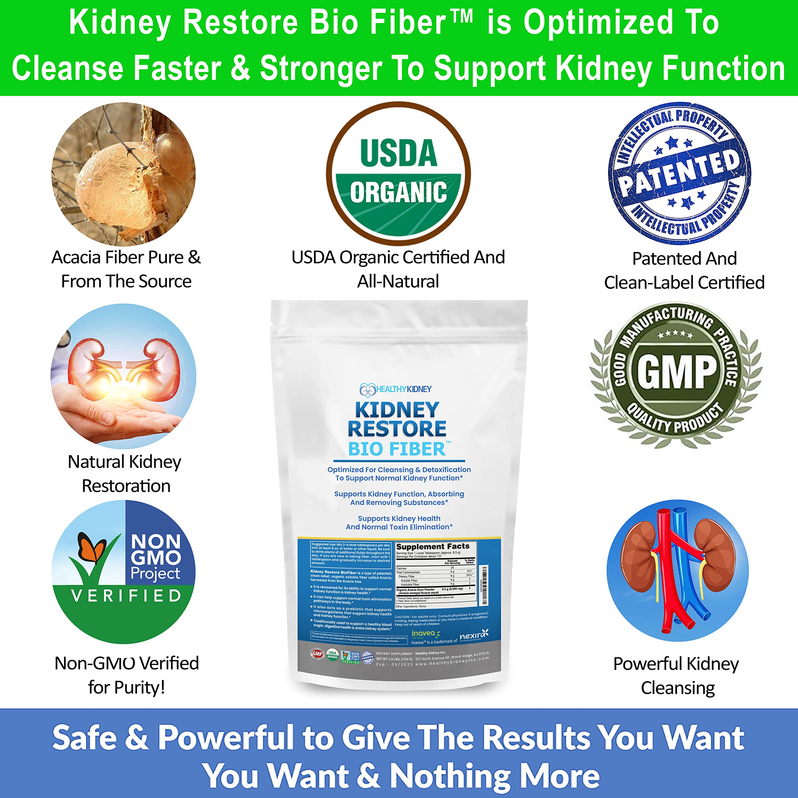 Kidney Restore Bio Fiber Restorative Kidney Support and Kidney Cleanse