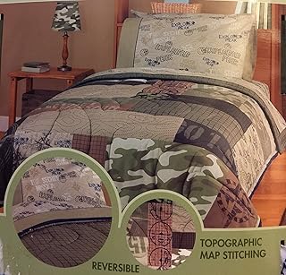 American Kids Collection Rough Terrain 1-Piece Super Soft Reversible Comforter, Full