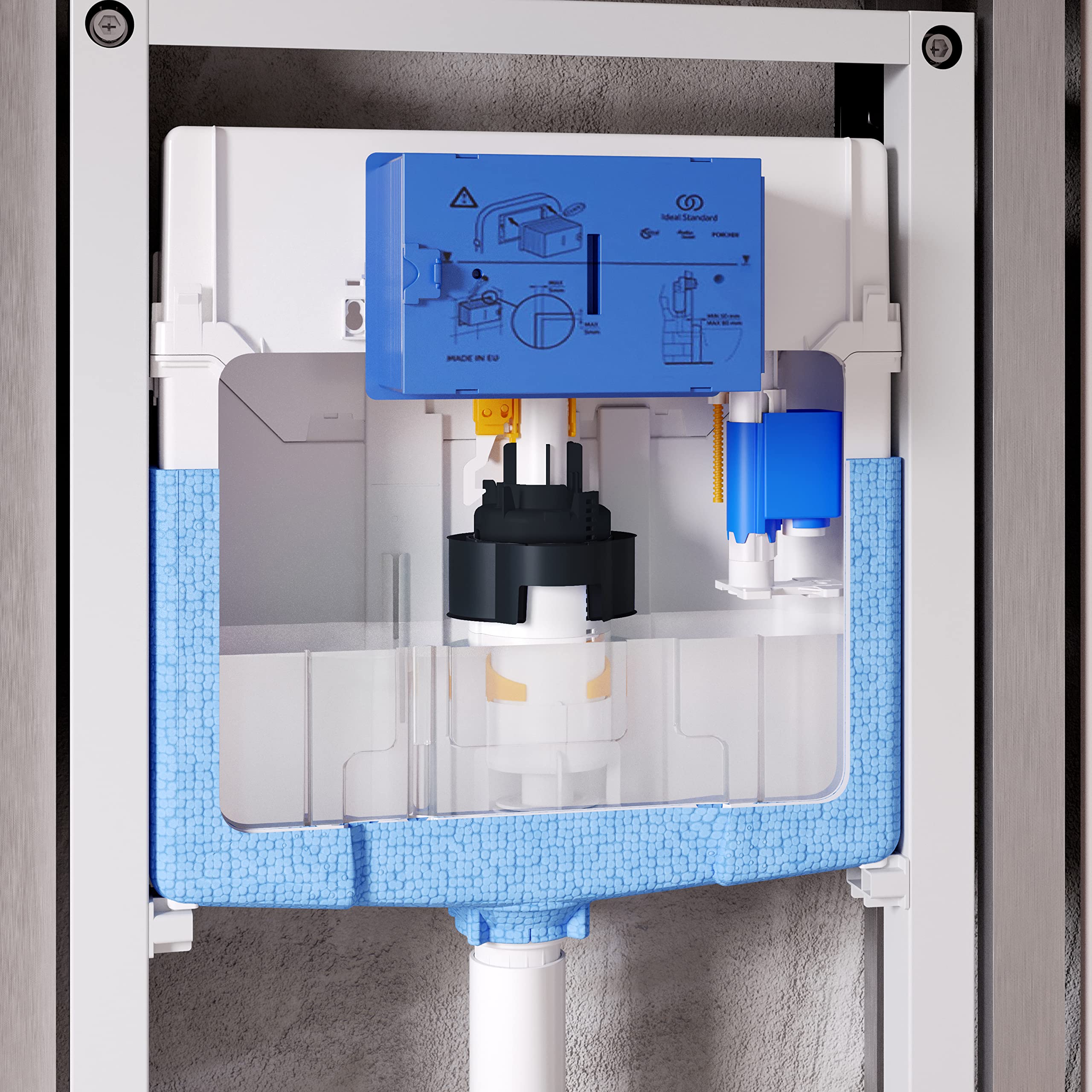 Ideal Standard Prosys 120 R009467 - Soporte mecánico universal para inodoro colgante de pared y suelo