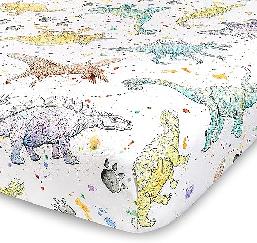 Miniatura 2 de Juego de guardería de dinosaurios, diseño único de dinosaurios en acuarela, regalo de decoración de ropa de cama para