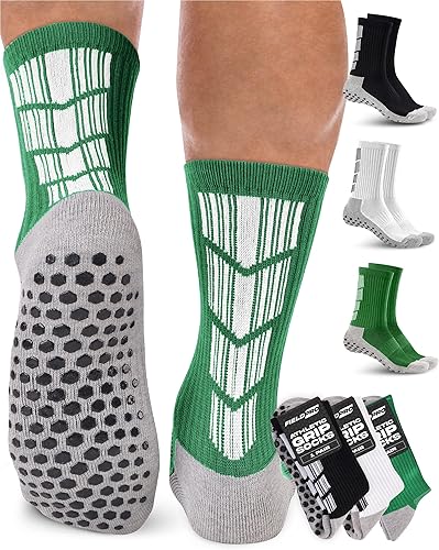 3 y 5 pares de calcetines de agarre de fútbol para adultos y jóvenes, 5 colores, calcetines de agarre para hombre Calcetines de fútbol para hombre